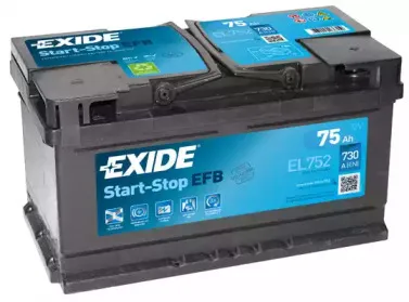 EL752 EXIDE Стартерная аккумуляторная батарея